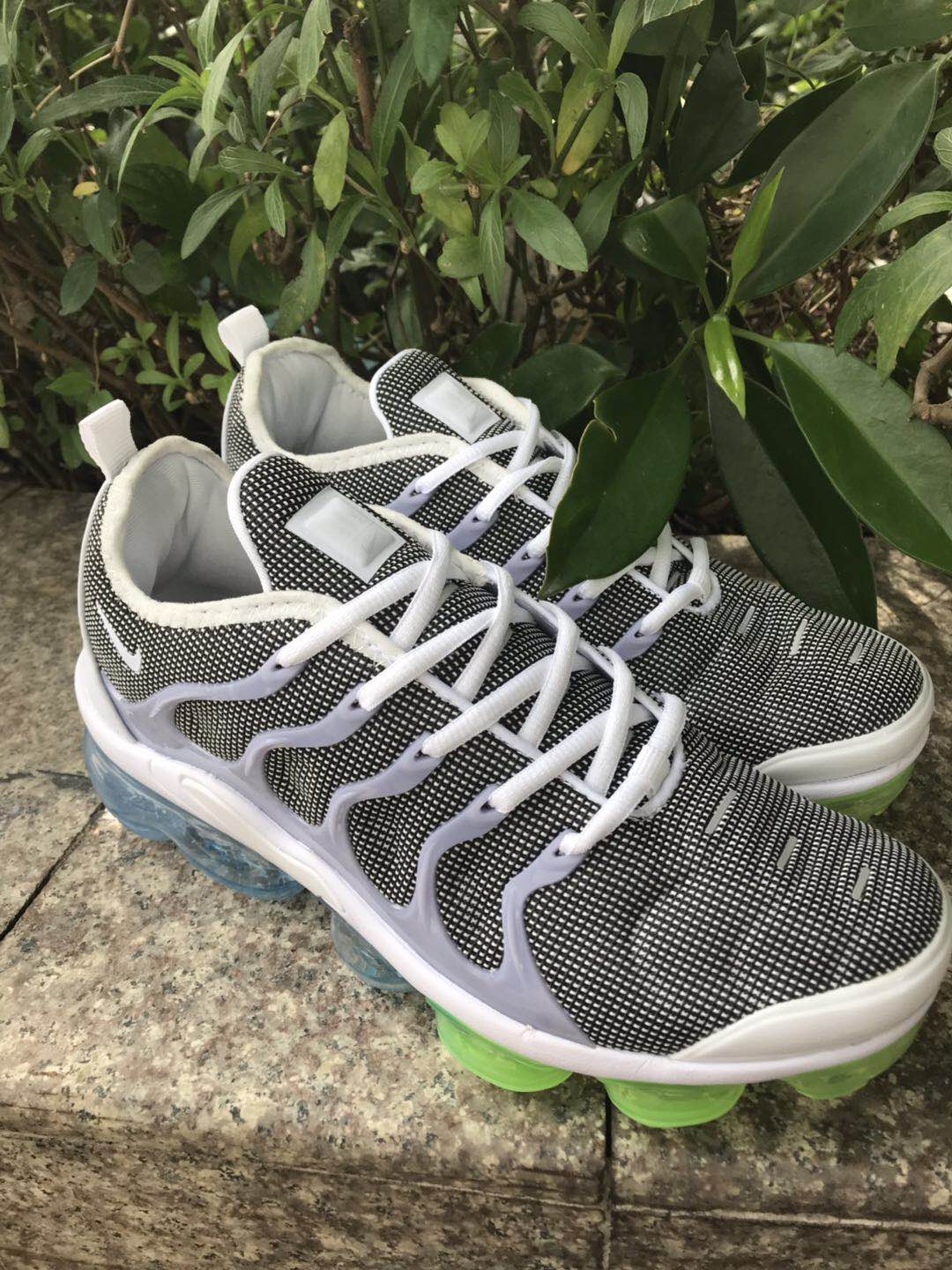 Men Nike Air Max TN 2018 Grey White Green Shoes - Click Image to Close